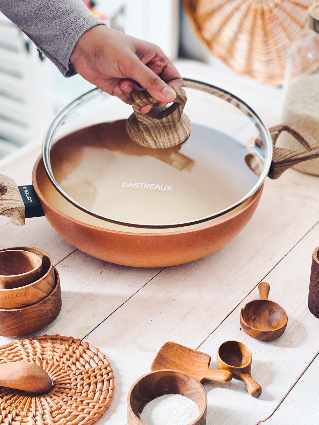 Gastreaux Terracotta 24cm Wok Pan