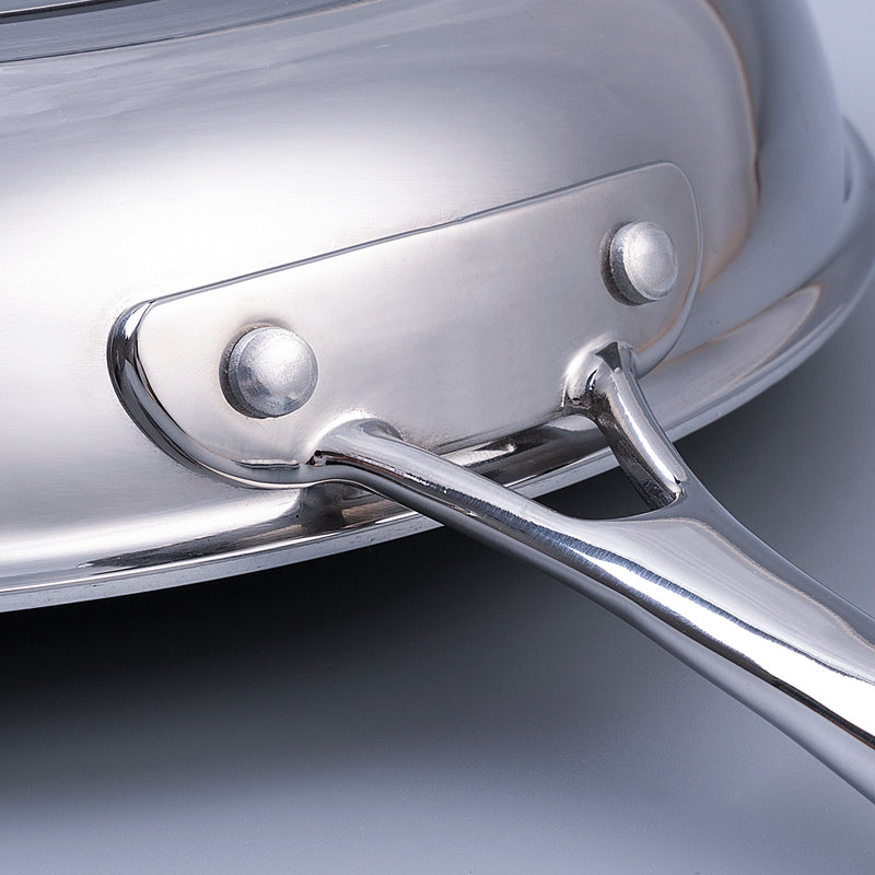 Gastreaux Tri-Ply Stainless Steel Spiral Bottom 28cm Fry Pan
