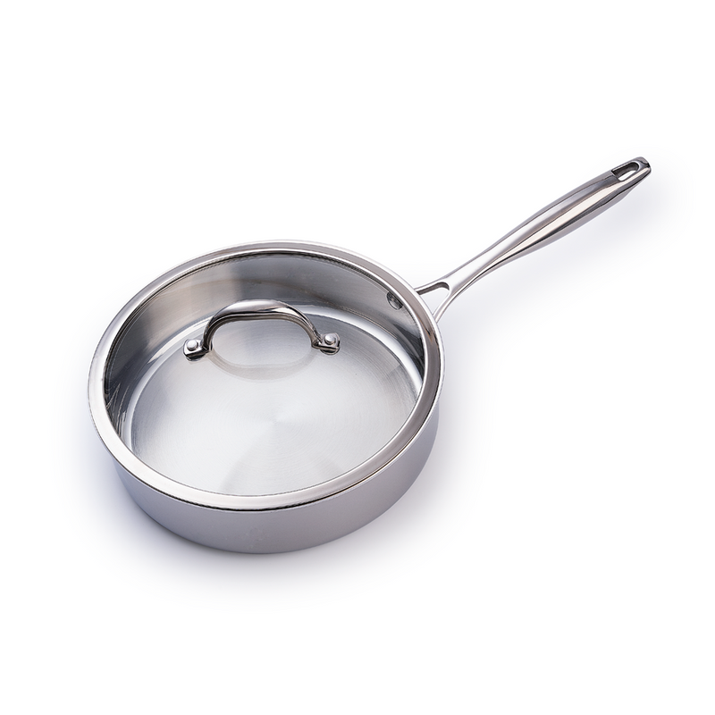 Gastreaux Tri-Ply Stainless Steel Spiral Bottom 24cm Sauté Pan