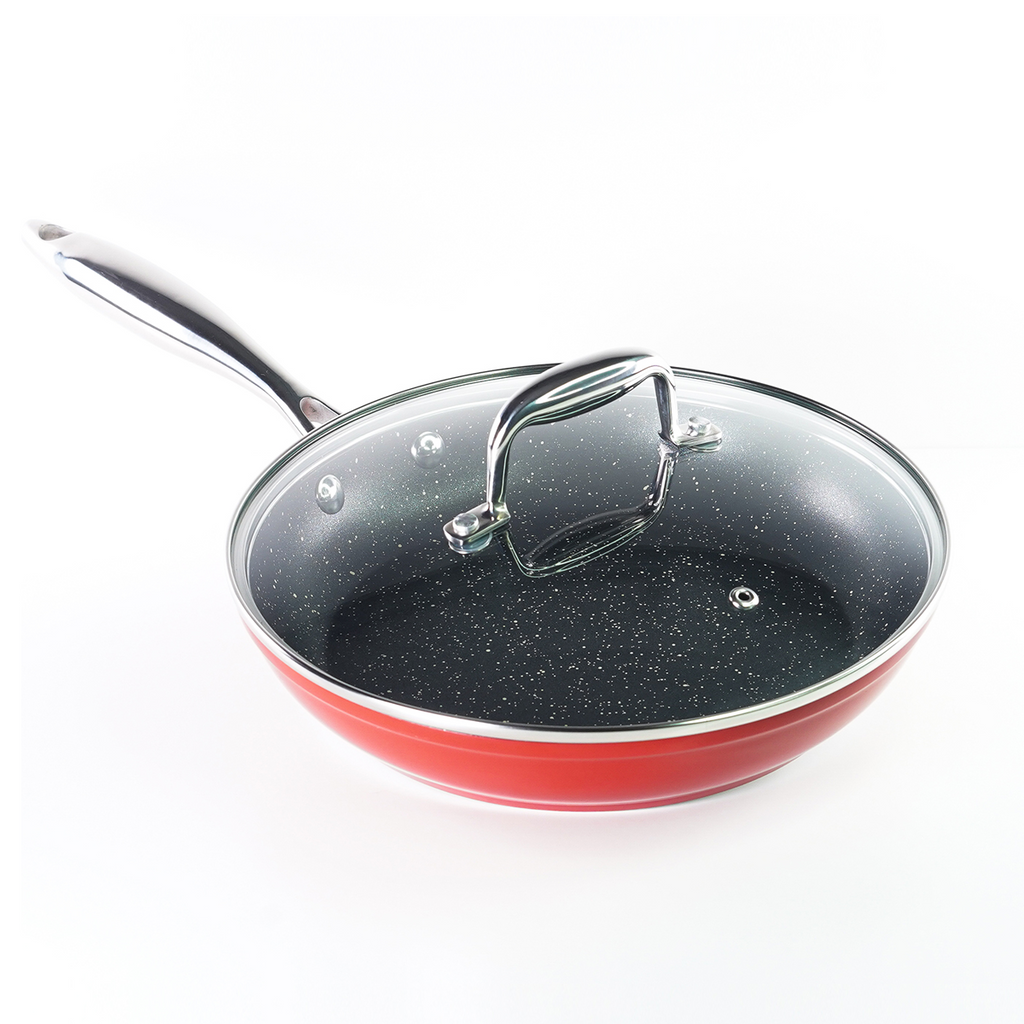 Gastreaux Red Marble Wok Pan 28cm
