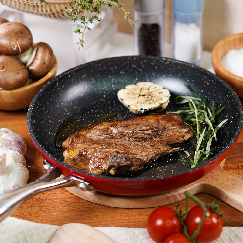 Gastreaux Red Marble Fry Pan 24cm